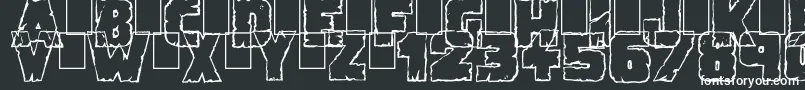 Шрифт DemolitionCrack – белые шрифты на чёрном фоне