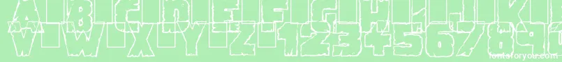 fuente DemolitionCrack – Fuentes Blancas Sobre Fondo Verde