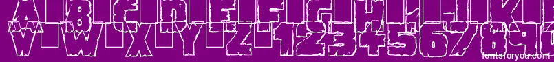 More about DemolitionCrack Font DemolitionCrack Font – White Fonts on Purple Background