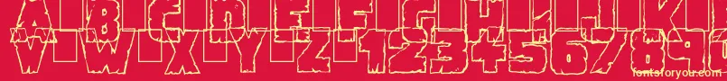 Más sobre la fuente DemolitionCrack fuente DemolitionCrack – Fuentes Amarillas Sobre Fondo Rojo