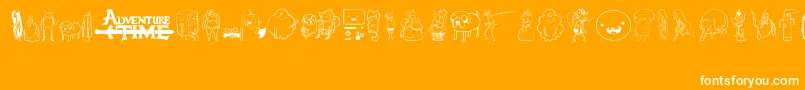 AdventureTime Font – White Fonts on Orange Background