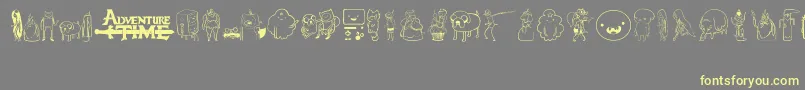 AdventureTime Font – Yellow Fonts on Gray Background