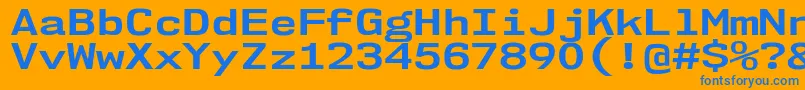 Nk57MonospaceExBd Font – Blue Fonts on Orange Background