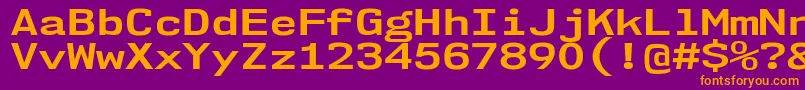 Nk57MonospaceExBd Font – Orange Fonts on Purple Background