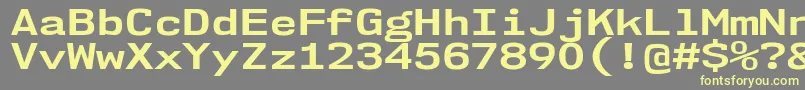 Nk57MonospaceExBd Font – Yellow Fonts on Gray Background