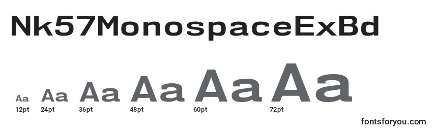 Nk57MonospaceExBd Font Sizes