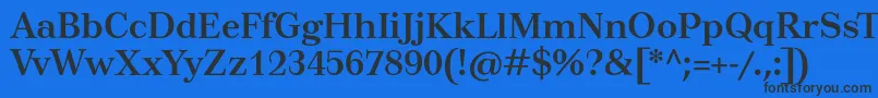 TusarBold-Schriftart – Schwarze Schriften auf blauem Hintergrund