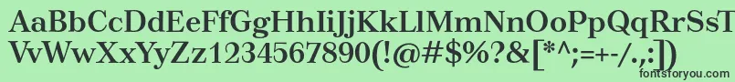 TusarBold-fontti – mustat fontit vihreällä taustalla