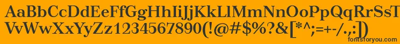 Шрифт TusarBold – чёрные шрифты на оранжевом фоне