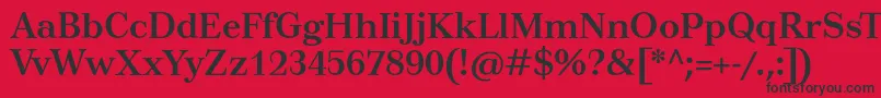 TusarBold Font – Black Fonts on Red Background