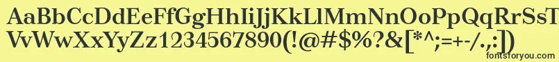 TusarBold-fontti – mustat fontit keltaisella taustalla