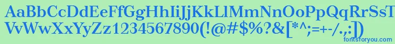 TusarBold Font – Blue Fonts on Green Background
