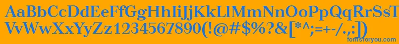 Шрифт TusarBold – синие шрифты на оранжевом фоне