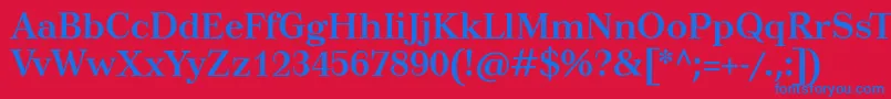 Шрифт TusarBold – синие шрифты на красном фоне