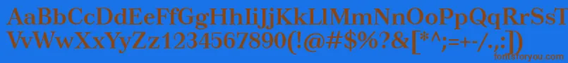 Шрифт TusarBold – коричневые шрифты на синем фоне
