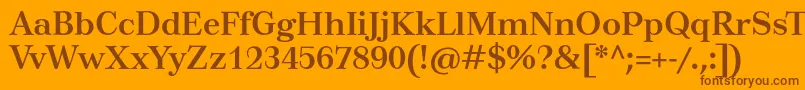TusarBold-fontti – ruskeat fontit oranssilla taustalla