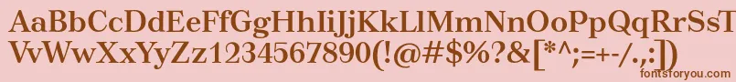 Шрифт TusarBold – коричневые шрифты на розовом фоне