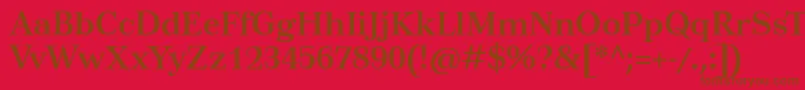 Czcionka TusarBold – brązowe czcionki na czerwonym tle