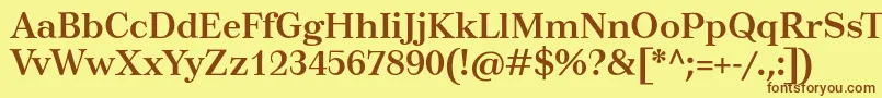 TusarBold Font – Brown Fonts on Yellow Background