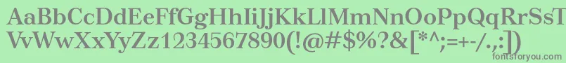 フォントTusarBold – 緑の背景に灰色の文字