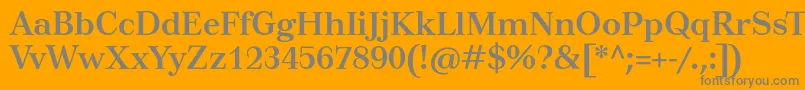 TusarBold Font – Gray Fonts on Orange Background
