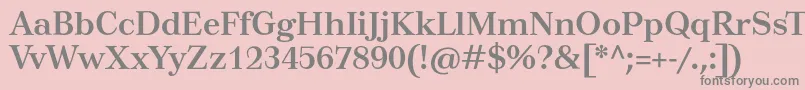 TusarBold-fontti – harmaat kirjasimet vaaleanpunaisella taustalla