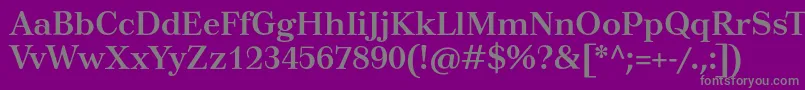 TusarBold-fontti – harmaat kirjasimet violetilla taustalla