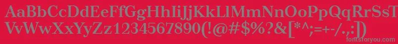 TusarBold Font – Gray Fonts on Red Background