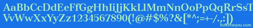 TusarBold Font – Green Fonts on Blue Background