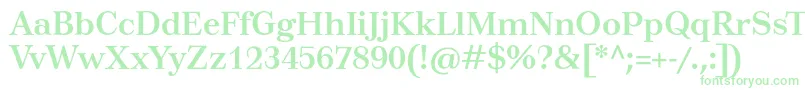 Шрифт TusarBold – зелёные шрифты на белом фоне
