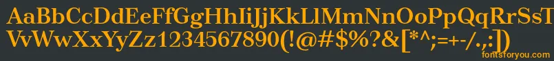 TusarBold Font – Orange Fonts on Black Background