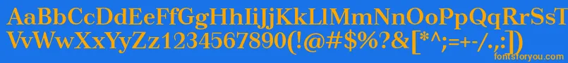 Шрифт TusarBold – оранжевые шрифты на синем фоне