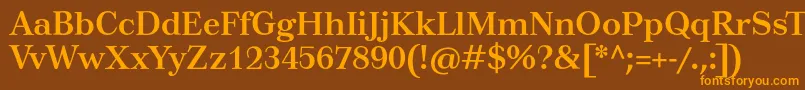 Шрифт TusarBold – оранжевые шрифты на коричневом фоне