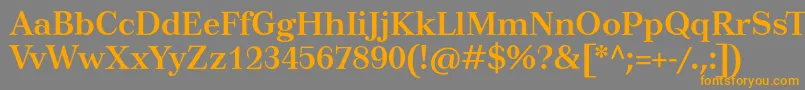 TusarBold-Schriftart – Orangefarbene Schriften auf grauem Hintergrund