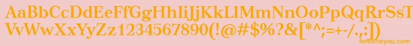 TusarBold Font – Orange Fonts on Pink Background