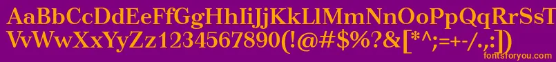 Шрифт TusarBold – оранжевые шрифты на фиолетовом фоне