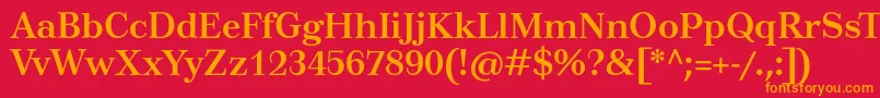 TusarBold Font – Orange Fonts on Red Background