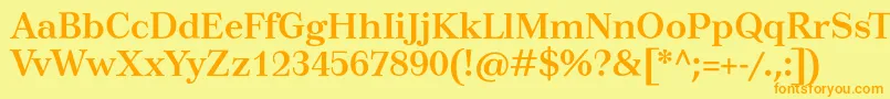 Шрифт TusarBold – оранжевые шрифты на жёлтом фоне