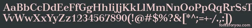 TusarBold-fontti – vaaleanpunaiset fontit mustalla taustalla
