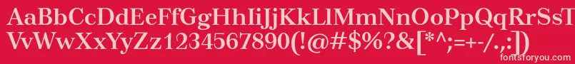 TusarBold-Schriftart – Rosa Schriften auf rotem Hintergrund
