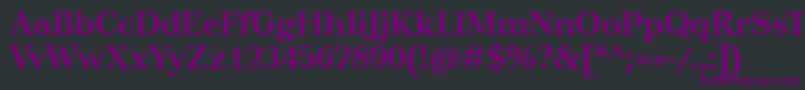 Шрифт TusarBold – фиолетовые шрифты на чёрном фоне