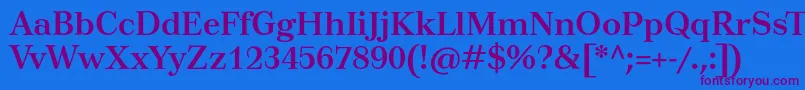 TusarBold Font – Purple Fonts on Blue Background