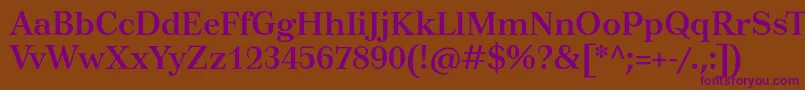 TusarBold Font – Purple Fonts on Brown Background