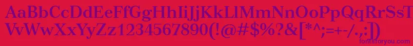 TusarBold-fontti – violetit fontit punaisella taustalla