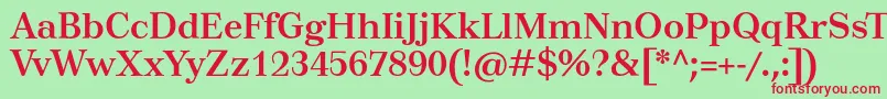 TusarBold Font – Red Fonts on Green Background