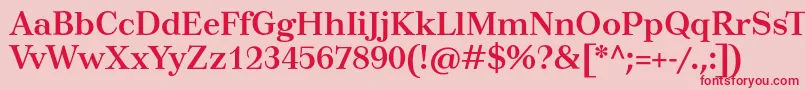 Шрифт TusarBold – красные шрифты на розовом фоне