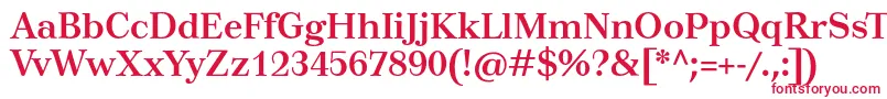 フォントTusarBold – 白い背景に赤い文字