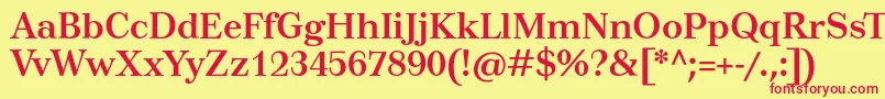 TusarBold Font – Red Fonts on Yellow Background