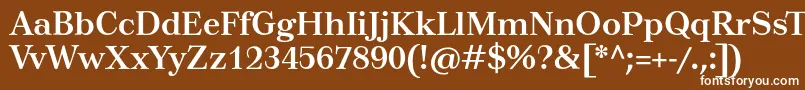 Шрифт TusarBold – белые шрифты на коричневом фоне