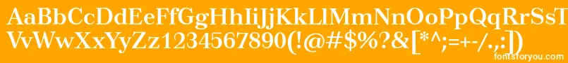 TusarBold-Schriftart – Weiße Schriften auf orangefarbenem Hintergrund